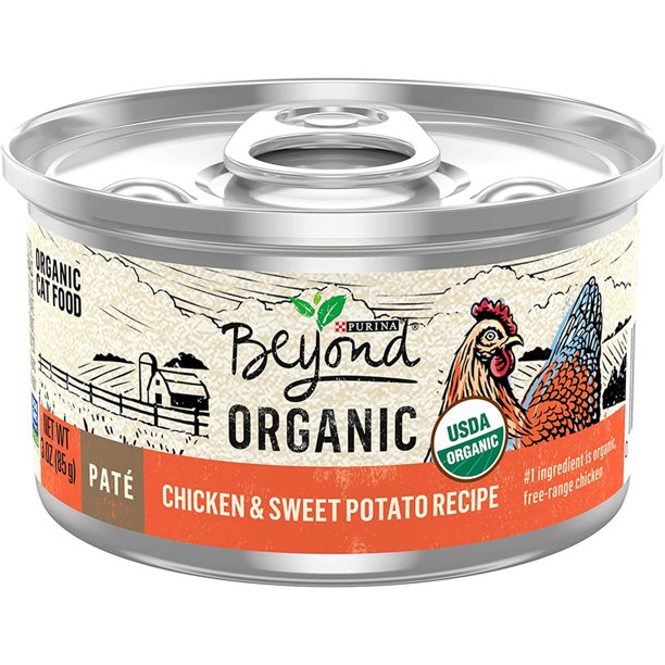 Purina Organic Wet Cat Food Pate, Organic Chicken & Sweet Potato Adult