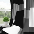 thumbnail image 3 of Dashan Black Grey Blackout Curtains for Living Room,White Grey Modern Abstract Window Drapes for Bedroom (52Wx84L,2 Panels), 3 of 7