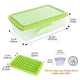 thumbnail image 3 of Ice Cube Tray with Lid and Bin for Freezer, Easy Release 55 Nugget Ice Tray with Cover, Storage Container, Scoop. Perfect Small Ice Cube Maker Tray & Mold. Flexable Durable Plastic, BPA Free, 3 of 6