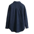 thumbnail image 6 of SSLR Womens Corduroy Shacket Jacket Shirt Oversized Button Down Shirts Long Sleeve Casual Tops, 6 of 8