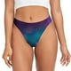 thumbnail image 1 of Fotbe Purple and Green Glitter Tanga Sin Costuras para Mujer con Estampado – Panties Invisibles, Transpirables y Cómodos para Uso Diario-Medium, 1 of 5