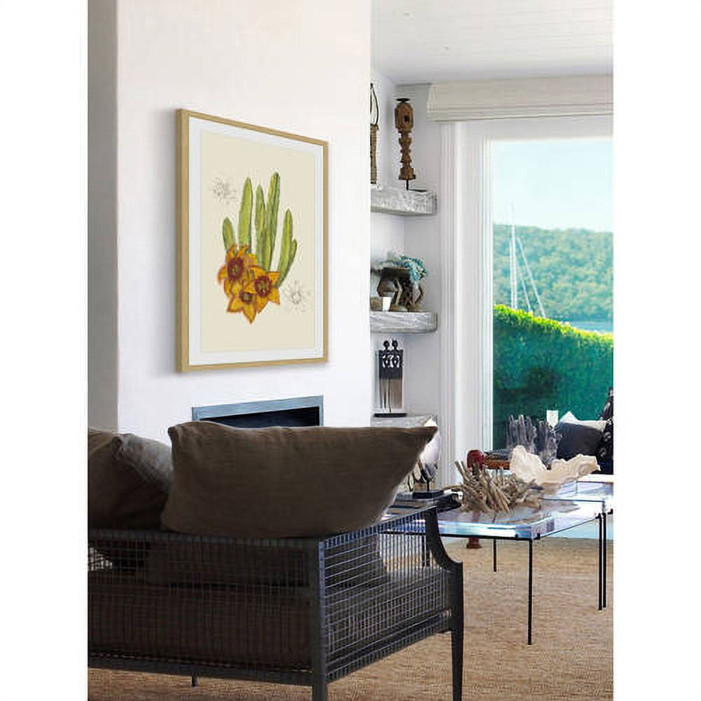Marmont Hill "Flowering Cactus III" Framed Painting Print