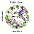 thumbnail image 2 of Kurmntregon Hummingbird Wall Clock Spring Floral Clock Silent Non Ticking Battery Operated Rustic Farmhouse Kitchen Clocks Decorative For Living Room Bedroom Office Shop Hotel Round 10", 2 of 7