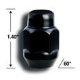 thumbnail image 2 of Gorilla Écrou Cranté 91187BCB Gland; Taille de Filetage 1/2 Pouce x 20; Conique à 60 Degrés; pour Utilisation avec Roues en Acier et Aluminium; Longueur Totale 1,4 Pouce; Taille Hexagonale 13/16 Pouces; Chrome Noir; Acier, 2 of 3