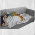 thumbnail image 5 of Bird Soft Flannel Fleece Throw Blanket, Flying Exotic Breed Parrot with Feathers Image in Watercolor Effect Design, Cozy Plush for Indoor and Outdoor Use, 50" x 60", Multicolor, by Ambesonne, 5 of 5