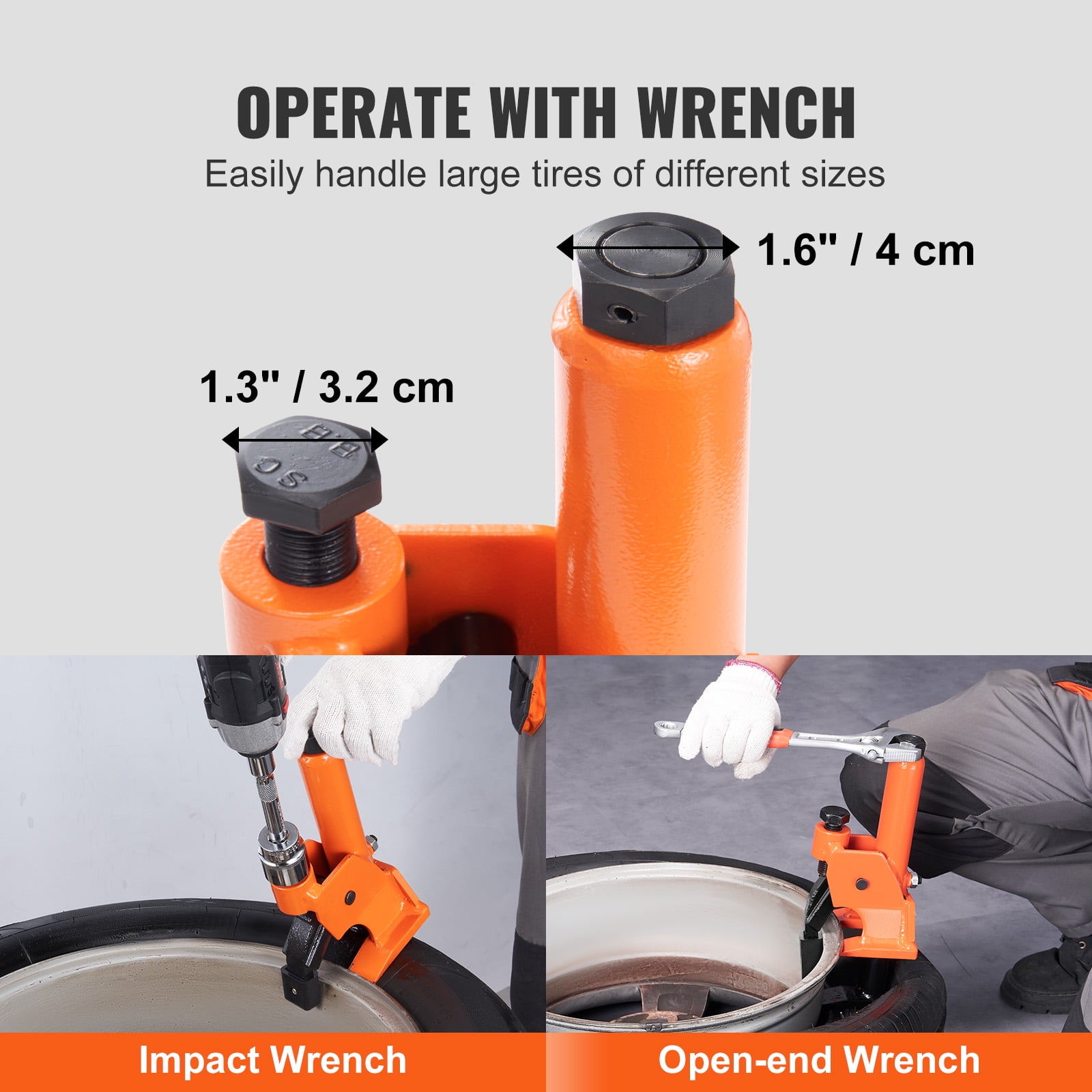 VEVOR Manual Tire Bead Breaker Tool With Rubber Pad for 38"-42" Motorcycle Car Bus Truck ATV