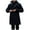 Black, variant on WREESH Fashion Winter Coat Men'S Casual Solid Color Buttons Pockets Long Sleeve Hoodless Casual Outwear Trench Coat Black