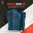 thumbnail image 2 of Daniel Smart XS to 12XL Men Denim Vest Scoop Collar Motorcycle Vest for Men with Hidden Zipper, 2 of 6
