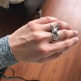 thumbnail image 1 of Dalazy Retro Rabbit Opening Finger Rings Adjustable Gifts for Women Girls Boy Party, 1 of 9