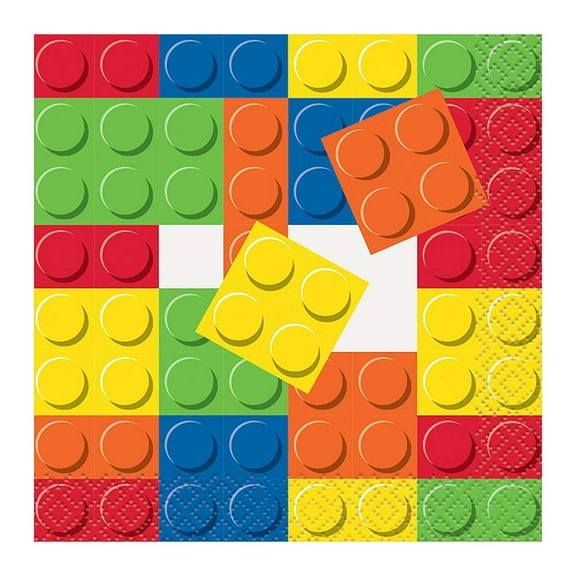 Building Blocks Beverage Napkins, 16ct
