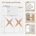 thumbnail image 2 of White Tall Dresser with Fabric Drawers for Bedroom 38"W x 48.1"H Fabric Dresser & Chests of Drawers for Living Room, 2 of 10