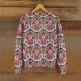 thumbnail image 5 of Women's Vintage Knit Button Vintage Print Cardigan Jacket for Fall and Winter, Classic Look, Winter Clothes for Women,Multicolor,2XL, 5 of 5