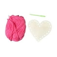 thumbnail image 4 of Cesta de madera resistente con hilo para hacer bolsos, cesta de ganchillo DIY Hilo rosa, 4 of 9