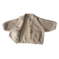 thumbnail image 7 of Samdudou Toddler Girls Fleece Jackets Fuzzy Sherpa Coats Button Down Fall Winter Warm Outerwear Kids Plush Stand Collar Layering Clothes Size 6M-3 Years, 7 of 7