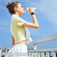 thumbnail image 6 of Flat Water Bottle with Handle 500 ml Flat Water Bottle BPA-Free Leak-Proof Slim Water Bottle for Travel Outdoor Fitness Sports Cycling Work School,Gray, 6 of 7