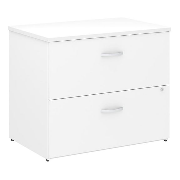 Studio C Lateral File Cabinet in White - Engineered Wood