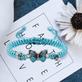 thumbnail image 2 of Osdhezcn Adjustable Butterfly Charm Bracelets Handmade Braided Rope Friendship Matching Bracelets Friendship Summer Jewelry, 2 of 8