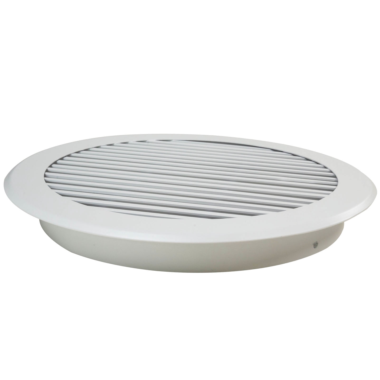 Round Ceiling Diffuser 8 Inch Neck Size for Bathroom Kitchen Garage Duct Ventilation Use for Ceiling & Walls HVAC White Gable Grille Aluminium Register Circular Outlet Roofing Soffit Vent