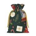 thumbnail image 2 of XMXT Christmas Drawstring Gift Bags, Christmas Snowflake Globe Print Wrapping Sacks Candy Packing Bag Party Decorations Favor Bags, M, 2 of 8