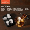 thumbnail image 3 of Foster & Rye Skull Ice Mold, Silicone Ice Tray for Freezer, Home Bar, Black, 3 of 7