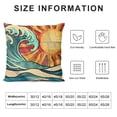 thumbnail image 5 of Orinice Wave Sun Symbolism Graphic Decorative Pillow Cover for Home Couch Living Room Bed Sofa 22x22in, 5 of 5