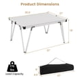 thumbnail image 3 of Gymax Folding Camping Table w/ Storage Bag & Waterproof Desktop Aluminum Structure Silver, 3 of 10