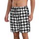 thumbnail image 2 of Fotbe Black Tartan Plaid Trajes de Baño Estampados para Hombre, Shorts de Verano de Secado Rápido, Ropa de Playa, Bañadores-Small, 2 of 6