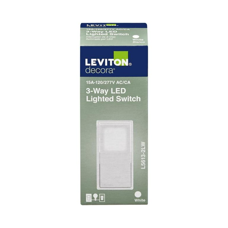 Decora 15 Amp Illuminated Switch, White Decora 15 Amp Illuminated Switch, White