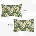 thumbnail image 2 of Pofeuu Lilies Flowers Print Polyester Microfiber Plush Pillowcases, Super Soft and Cozy Pillow Case Covers with Envelop Closure（Pillow core not included）-14"x20", 2 of 6