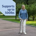 thumbnail image 4 of Medline Adjustable Height Bariatric Quad Cane with Small Base, Black, Supports 500 lbs, 4 of 7