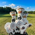 thumbnail image 4 of 1pc Creative Boom Design Golf Club Headcover, Driver/Fairway Wood/Hybrid Head Cover # 1 # 3# UT Red Driver, 4 of 6