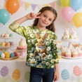 thumbnail image 6 of Amzcrzy Long Sleeve Shirts for Boys Girls Crew Neck Easter Egg Bunny Print Graphic T-Shirt for Easter Casual Creative Pullover Cute Tops 3-12 Years, 6 of 9