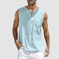 thumbnail image 2 of ANINEO Men Fall Summer Tops Casual Sports Sleeveless Tops Cotton Vest Solid Color Fitness Muscle Tank Tops Trendy Male Tops, 2 of 5