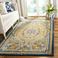 thumbnail image 2 of SAFAVIEH Savonnerie Barrfind Bordered Area Rug, Blue/Ivory, 8' x 10', 2 of 8