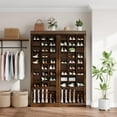 thumbnail image 6 of Garvee Tall Shoe Cabinet, 10-Tier Freestanding Shoe Organizer with 27 Cubbies & Tall Boots Storage, Entryway Shoe Storage Cabinet for Closet, Hallway, Living Room, Brown, 6 of 7