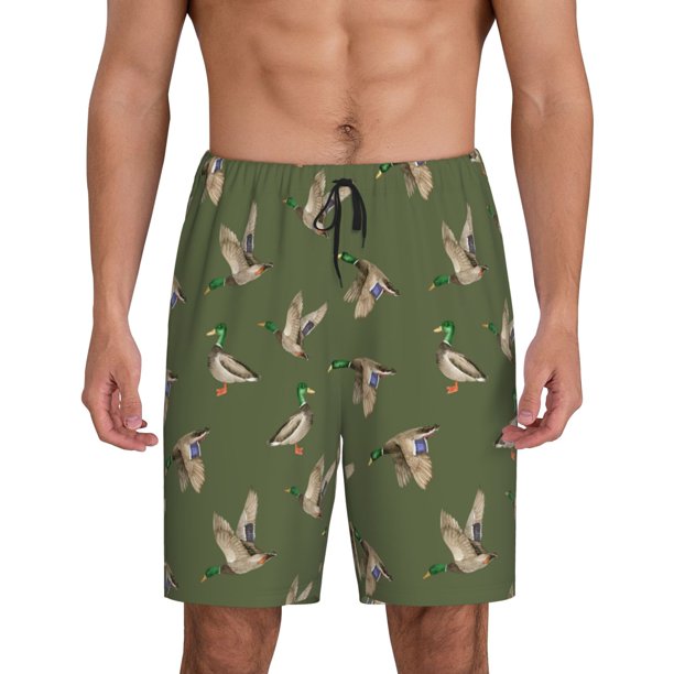 Fotbe Birds Wild Ducks Pantalones Cortos de Pijama para Hombre, Ropa de Dormir, Pantalones de Pijama Cortos para Hombre-Medium