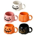 thumbnail image 5 of 12 OZ Halloween Pumpkin Mug Decorations Cute Orange Ceramic Mug With Pumpkin Face Trick Or Ceramic Coffee 𝐌𝐮𝐠s Happy Halloween Pattern 𝐌𝐮𝐠 For Adults Kids Women, 5 of 5