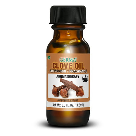 Germa Clove Natural Oil, Traditional Remedy for Skin, Body Pain and Oral Wellness/Aceite de Clavo, Tradicional Remedio para la Piel, Dolor en el Cuerpo y Salud Oral -
