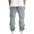 thumbnail image 4 of Caoirhny Men Cargo Pants with Pockets Solid Color Loose Elastic Jogger Sweatpants Casual Trousers Streetwear, 4 of 7