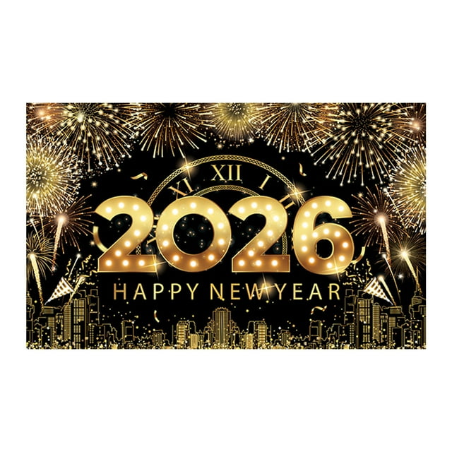 TIELUTT Happy Years Eve 2026 Large Years 2026 NewYear Eve Banner Party Large Garages for Flag Small on Will You Be My Valentine Banner Pennant Flags Triangular Flags on A String Coffee Table Runners