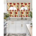 thumbnail image 4 of Farmhouse Apples Swag Curtains for Living Room/Bedroom Windows, Country Tropical Fruits Watercolor Kitchen Curtains and Valances Set 36 Inch Length, Light Filtering Swags Valance Curtain Panels, 4 of 5