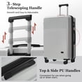 thumbnail image 3 of Euroco 5 Piece Luggage Sets, 20" Carry-On Luggage with Half-Opening & USB Port, 20/24/28inch Lightweight Travel Suitcase Set with TSA Lock, Double Spinner Wheels & 2 Travel Duffel Bags,Silver, 3 of 10