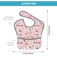 thumbnail image 4 of Kdxio Hand Drawn Hearts Bibs For Babies, Baby Bibs for Eating, Toddler Bibs, Waterproof Bibs, Feeding Bibs, for Toddlers, Boys, Girls, 4 of 8