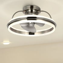 Luxury Contemporary Ceiling Fan, Medium Size: 8.75''H x 20.75''W, with Modern Style Elements, Brushed Nickel Finish, UHP9510 from the Scarborough Collection by Urban Ambiance