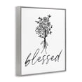 thumbnail image 2 of Stupell Industries Shabby Chic Cheerful Daisy Flowers Botanical Arrangement Blessed Script Gray Framed Giclee Art, 16 x 20, by Lettered and Lined, 2 of 7