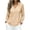 Beige, variant on Striped Tops for Women with Lapel Collar Smocked Ruffle Cuffs Long Sleeve V Neck Shirt Dressy Casual Blouses (2XL, Purple)