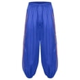 thumbnail image 4 of Alvivi Men Harem Pants Elastic Loose Trousers Hippie Boho Pants Arabian Prince Performance Costume Royal Blue XXL, 4 of 7