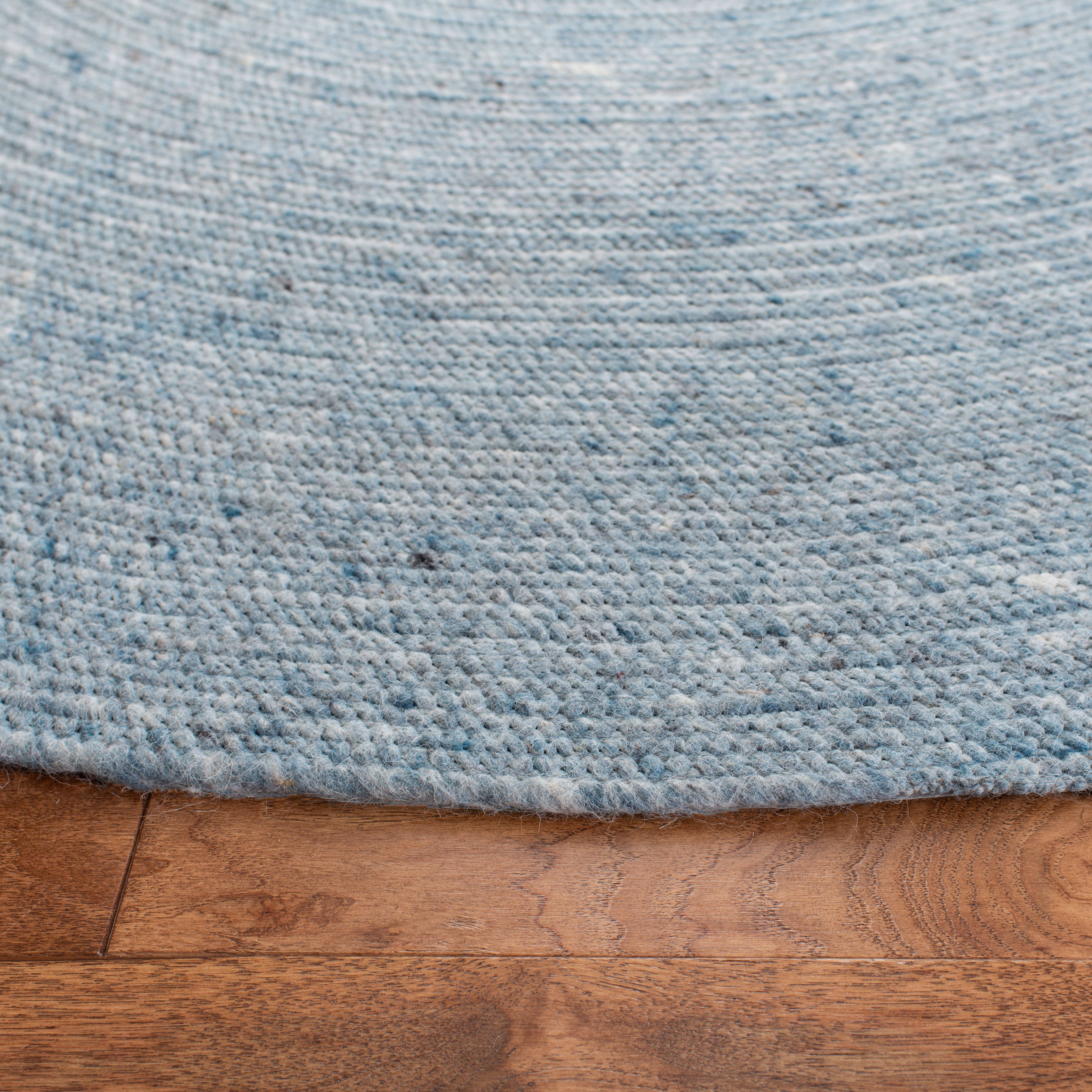 SAFAVIEH Braided Ronan Solid Reversible Area Rug, Turquoise, 6' x 6' Round