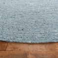 thumbnail image 3 of SAFAVIEH Braided Ronan Solid Reversible Area Rug, Turquoise, 8' x 8' Round, 3 of 11