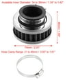 thumbnail image 4 of Reemplazo de limpiador de filtro de aire cónico universal de 34-36 mm para motocicleta tono plateado, 4 of 7